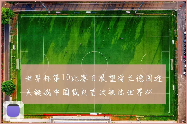 世界杯第10比赛日展望荷兰德国迎关键战中国裁判首次执法世界杯